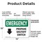 Signmission Electrical Propane Shutoff Switch With Symbol Emergency Sign, Plastic, 14in W x 10in L, 2PK OS-2PACK-EM-P-1014-L-10291 - alternate 4